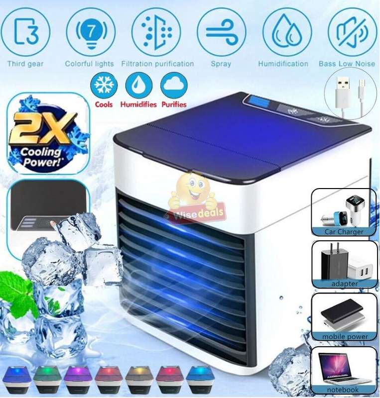 5-in-1 Artic Storm Ultra Air Cooler, Purifier, Humidifier & Different Colours of Lights