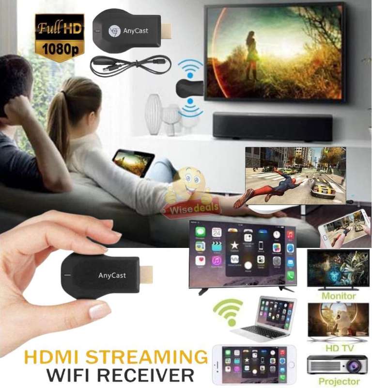 HDMI Streaming WIFI Receiver  See all the contents of your phone on Big Screen, Movies, Play Games