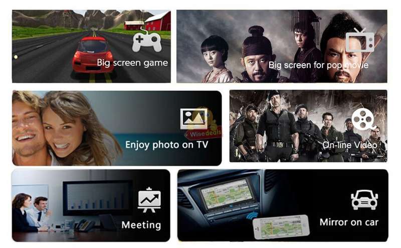 HDMI Streaming WIFI Receiver  See all the contents of your phone on Big Screen, Movies, Play Games