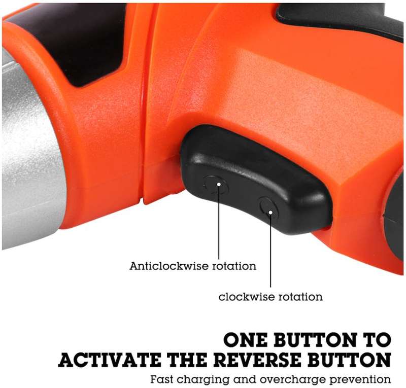 45Pcs Cordless Rechargeable Screwdriver and Drill Set