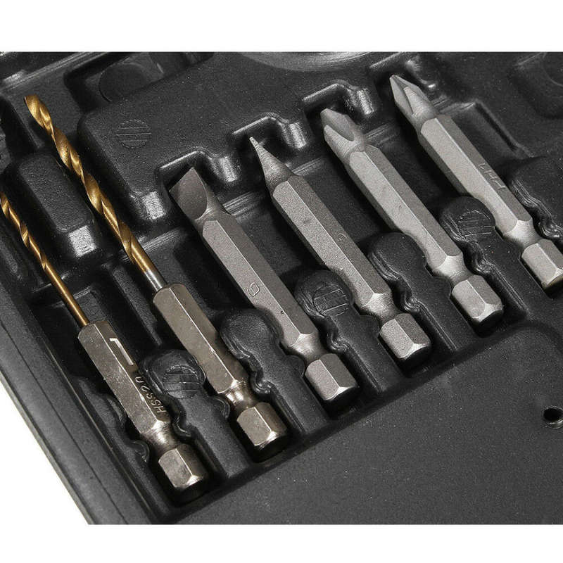 45Pcs Cordless Rechargeable Screwdriver and Drill Set