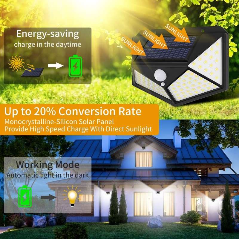 114 LED Solar Sensor Wall Light