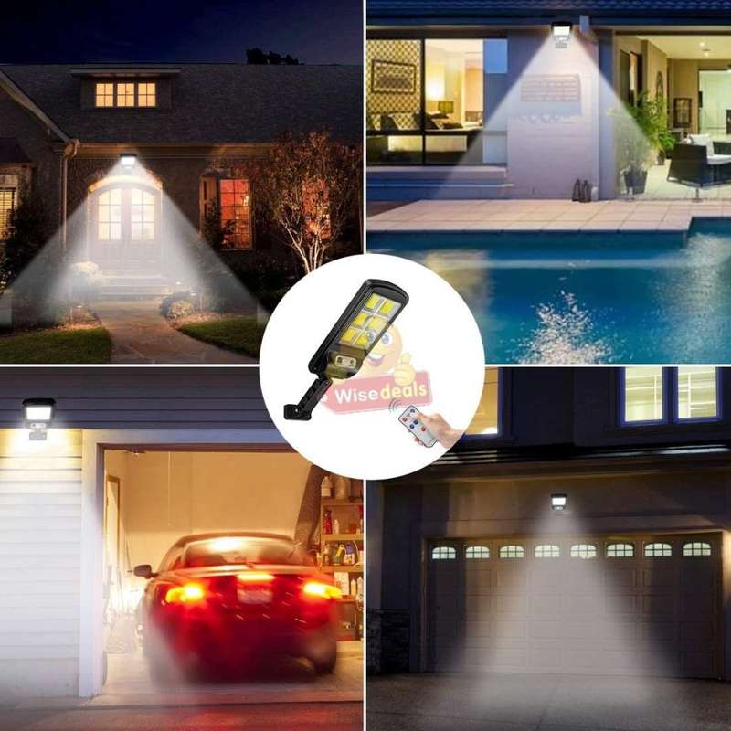 Super Bright 100 LED Solar Sensor Wall Light with 3 Setting Modes