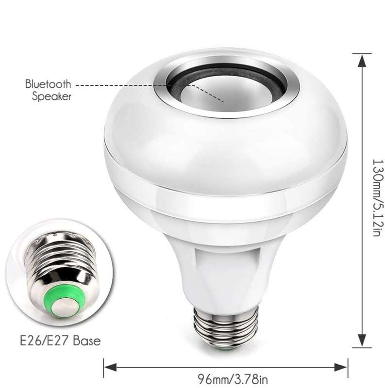 Bluetooth Speaker LED 16 Colour Bulb Light