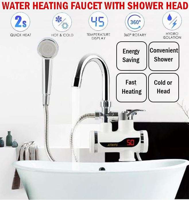 Electric Instant Hot and Cold Water Shower Faucet