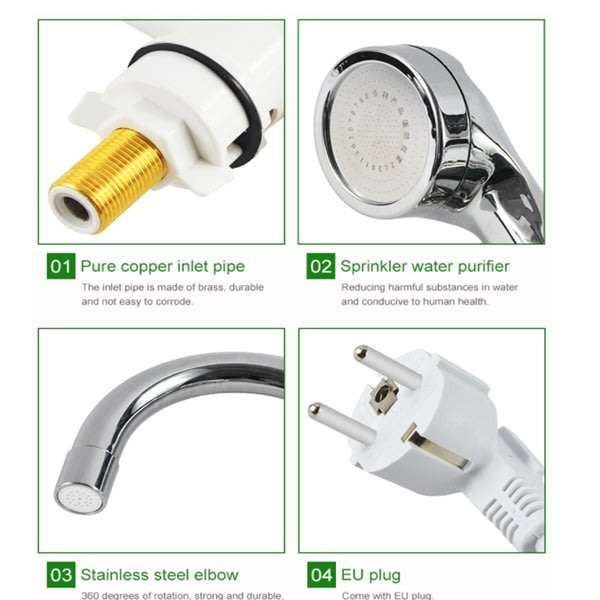 Electric Instant Hot and Cold Water Shower Faucet