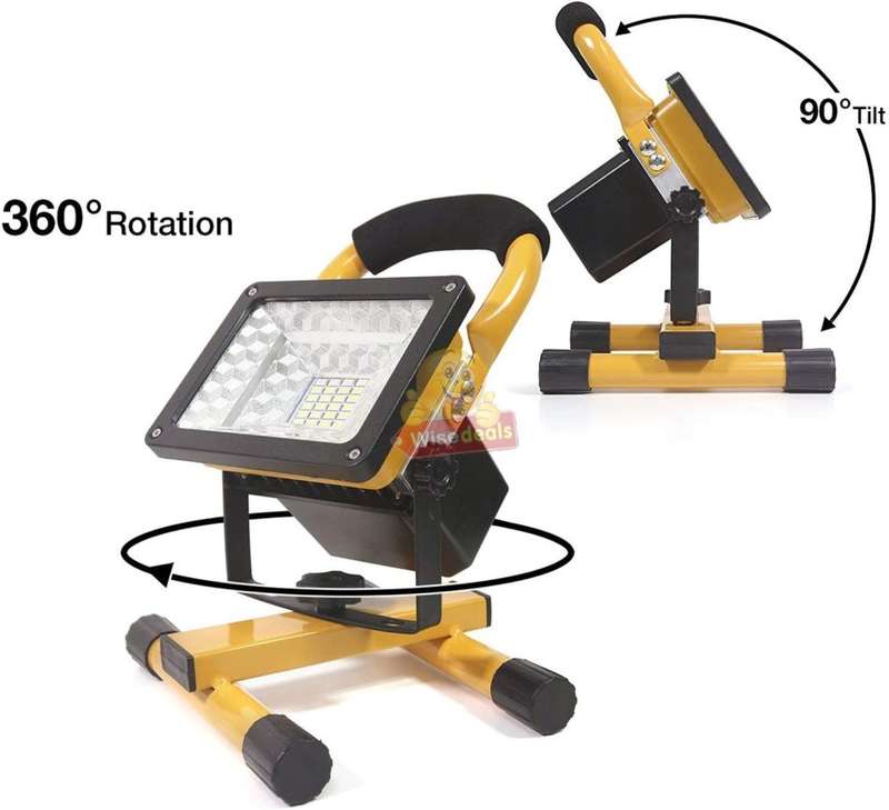 Super Bright 30W Floodlight with Stand  2400 Lumens, Rechargeable batteries etc