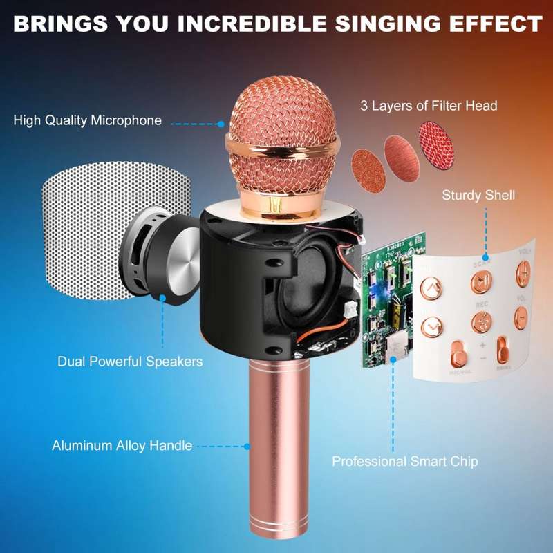 4-IN-1 BLUETOOTH Karaoke Speaker and Microphone