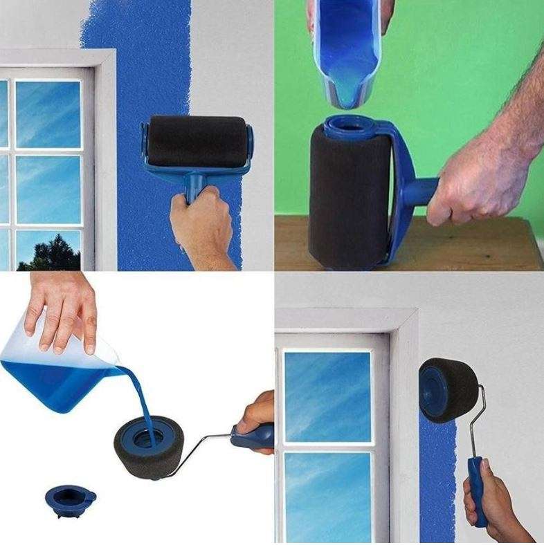 6 Piece Refill Paint Roller Set - No Drips, No Spills, No Mess