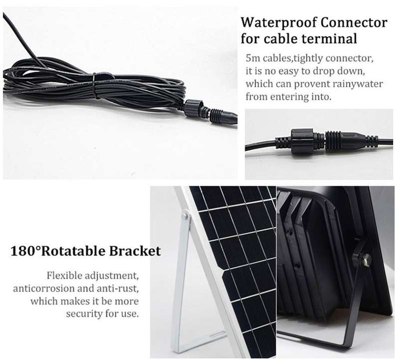 100W Solar Flood Light Wireless Remote Control