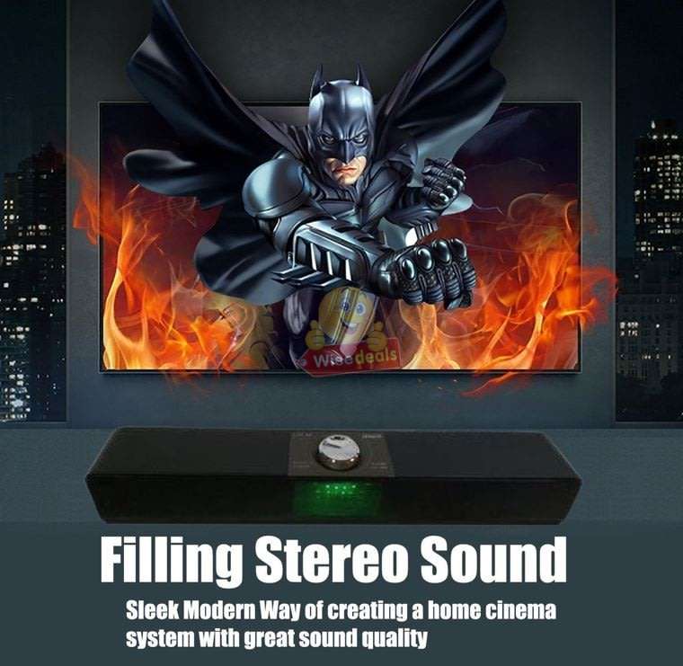 Wireless Bluetooth Sound bar, Filling Stereo Sound 1800mAh Rechargeable Battery