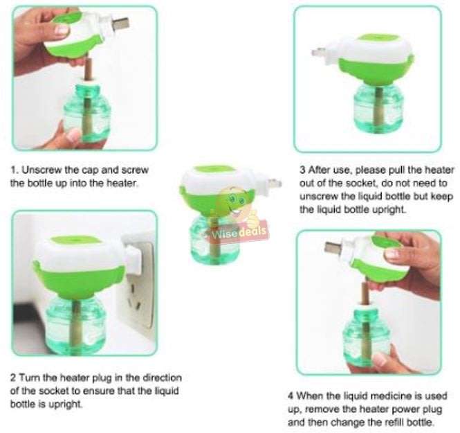Electric Mosquito Heater with Liquid, Non-toxic, Silent & Safe