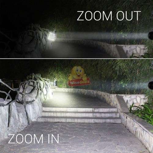 Super Bright 1500 Lumens CREE LED Zoomable Flashlight in Carry Case