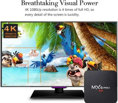 4K MXQ Pro 64 Bit WIFI TV Box Media Player