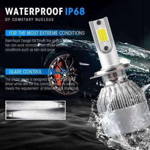 Two Piece H7 LED Headlight Set - Most vehicle`s use these headlights