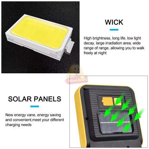 SOLAR COB Folding Work Light - USB Rechargeable