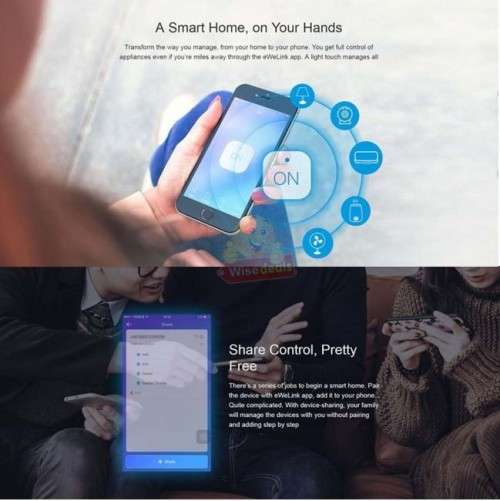 SONOF WIFI Smart Switch - Turn your appliances ON / OFF where ever you are via Phone
