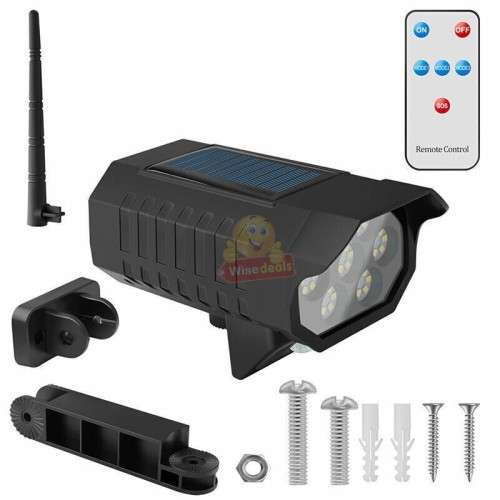 Solar Security Motion Sensor Flood Light with Remote Control, 3 Setting Modes, Waterproof etc.