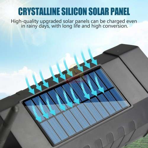 Solar Security Motion Sensor Flood Light with Remote Control, 3 Setting Modes, Waterproof etc.