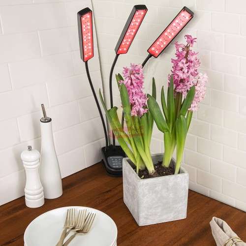 UV Grow Light Kit, 3 Colour Modes, Automatic Timer, 3 Flexible Lights etc