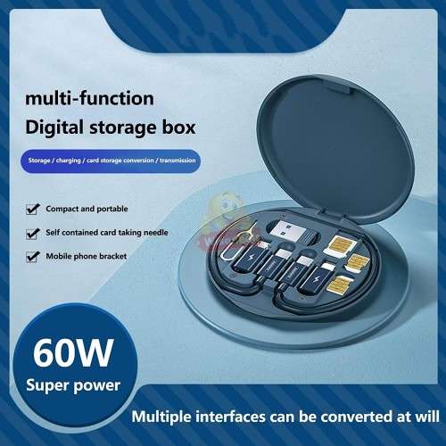 60W Fast Charging Data Cable Set, keep all your devices charged with this portable compact set