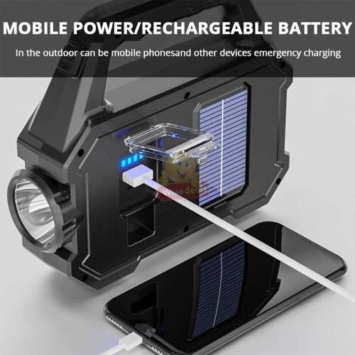 SOLAR and USB Portable Waterproof Search Light