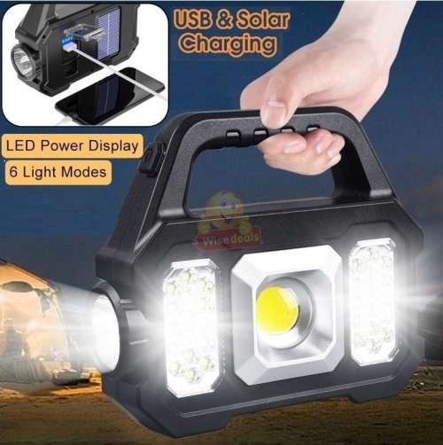 SOLAR and USB Portable Waterproof Search Light