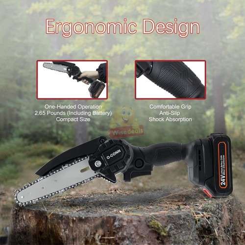 24V Cordless Chain Saw in handy carry case with Accessories