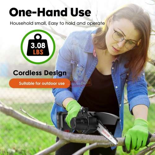 24V Cordless Chain Saw in handy carry case with Accessories