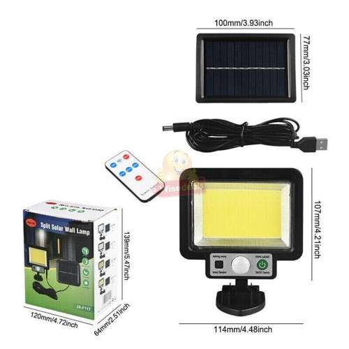 117 COB SOLAR Split Flood Light With Remote Control
