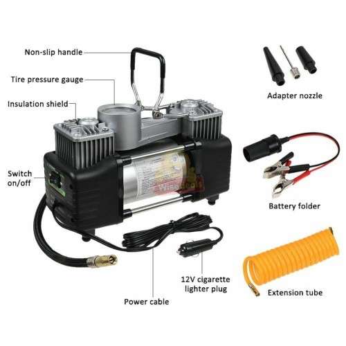 Air Compressor Kit with Pressure Gauge in Portable Case with lots of accessories - START AT R1 ONLY
