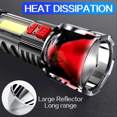Tactical Flash light with different Light modes, Build-in 18650 Rechargeable lithium-ion Battery