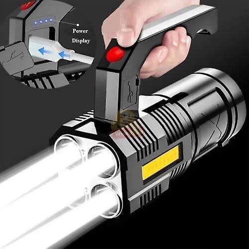 Rechargeable Handheld USB COB Flashlight Spotlight, 5000 Lumens