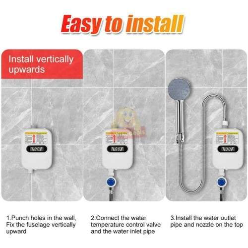 Tankless Electric Instant Hot Water Heating Shower Faucet
