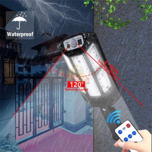 900C 59COB Solar Wall Light with Remote Control