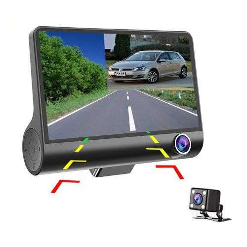 1080P 4 Inch Dual Screen with 3 Cameras DVR Camcorder