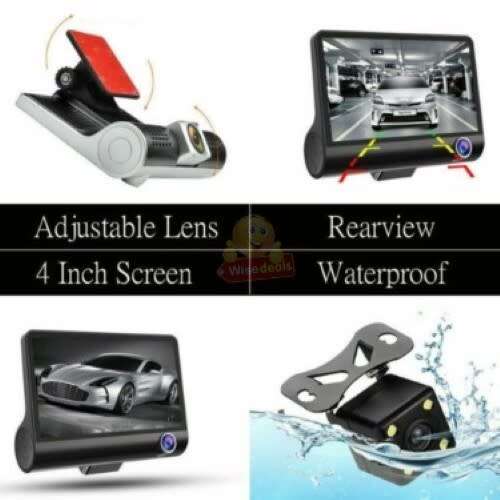 1080P 4 Inch Dual Screen with 3 Cameras DVR Camcorder