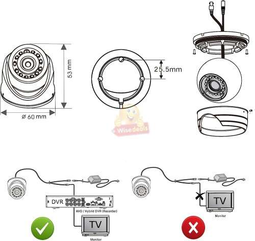 Night Vision AHD Indoor Camera - STARTS AT R1 ONLY