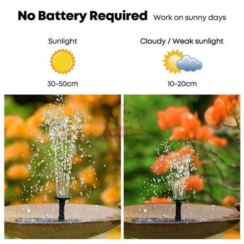 Solar Floating Fountain Pump with Multiple Spray Patterns and 6 Nozzles