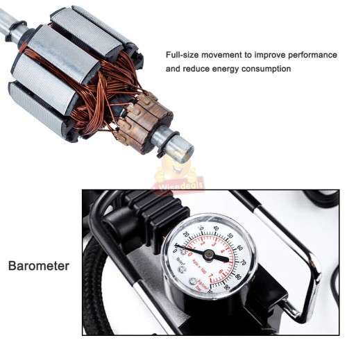12V 120W Digital Air Compressor with Nozzles