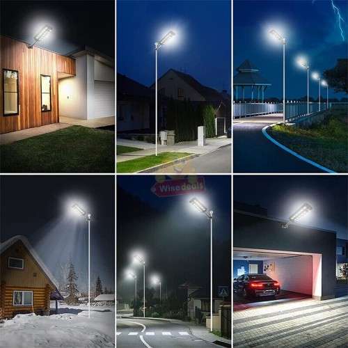 700W Solar Sensor Street Light with 3 Setting Modes and Remote Control
