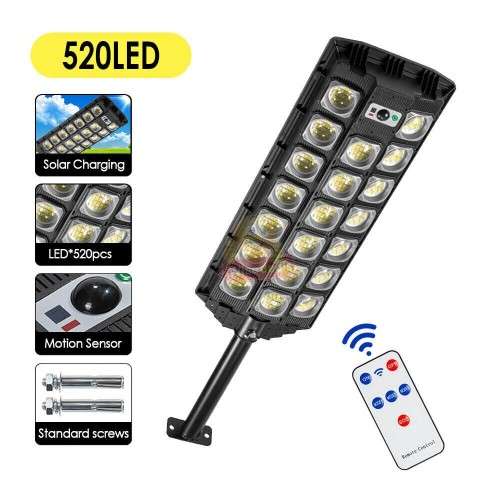 700W Solar Sensor Street Light with 3 Setting Modes and Remote Control