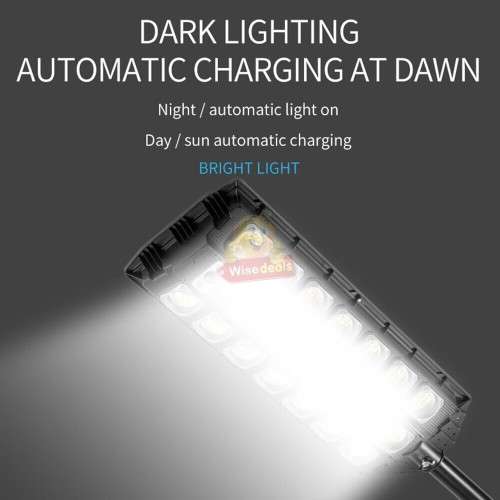 700W Solar Sensor Street Light with 3 Setting Modes and Remote Control
