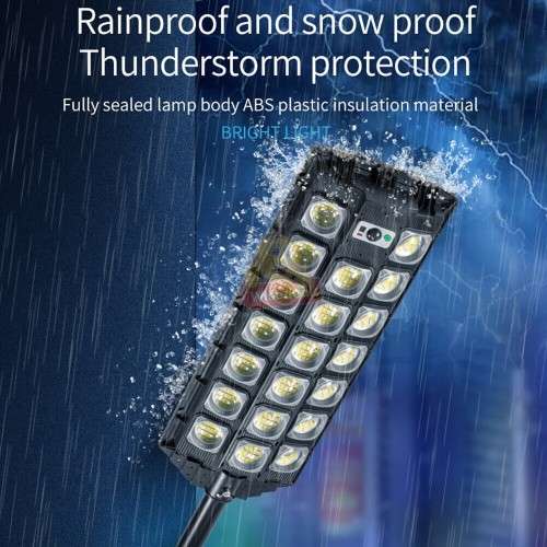 700W Solar Sensor Street Light with 3 Setting Modes and Remote Control