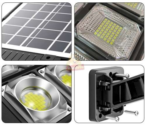700W Solar Sensor Street Light with 3 Setting Modes and Remote Control