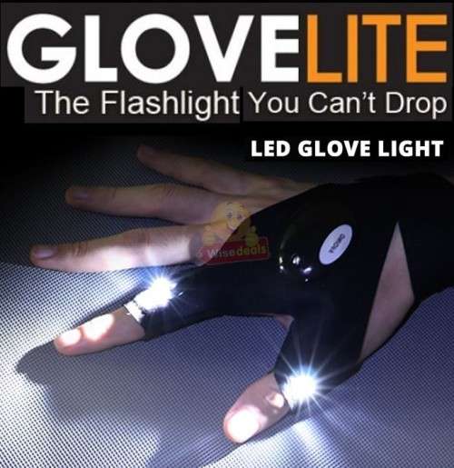 Why holding a flashlight and only have one hand to work use the Glove Light and have both hands free