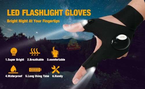 Why holding a flashlight and only have one hand to work use the Glove Light and have both hands free