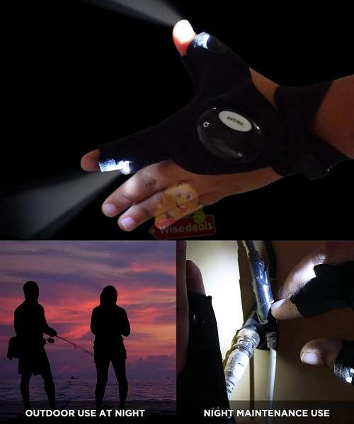 Why holding a flashlight and only have one hand to work use the Glove Light and have both hands free
