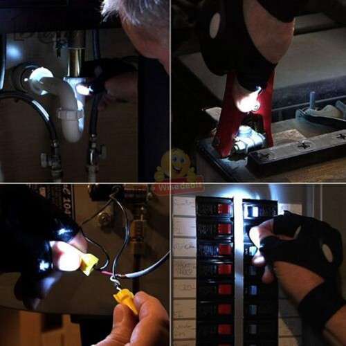 Why holding a flashlight and only have one hand to work use the Glove Light and have both hands free