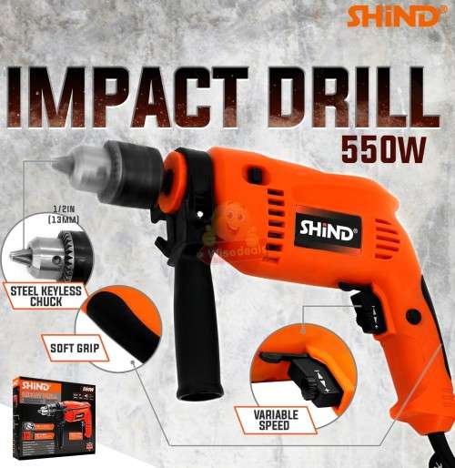 550W Hamer Impact Drill with Accessories